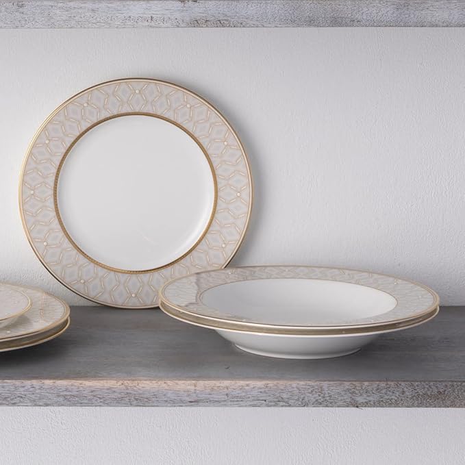 Noritake Noble Pearl 12-Piece Dinnerware Set Service for 4