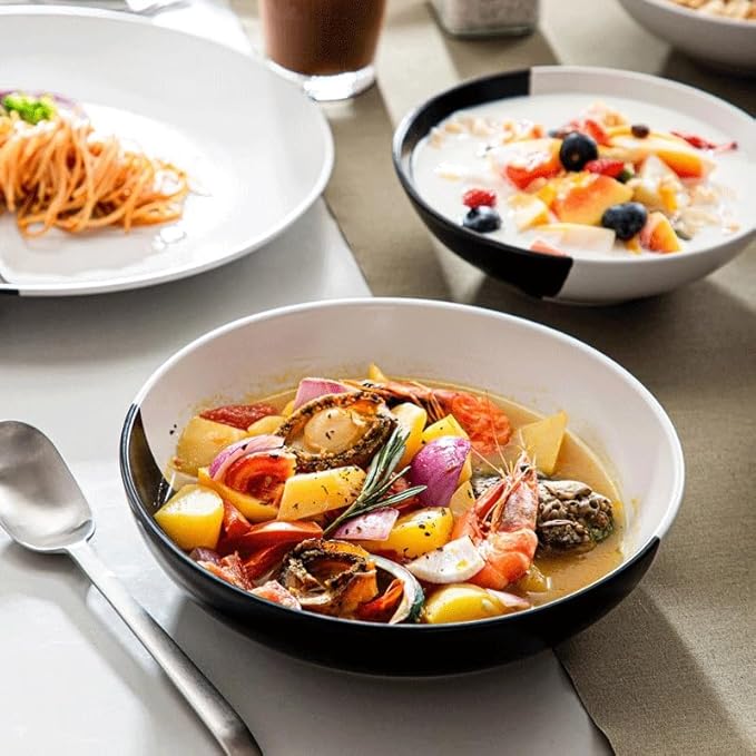 16 Piece Stoneware Tableware Set with Dinner Dessert Plate Soup Bowl Mug Service for 4 Person