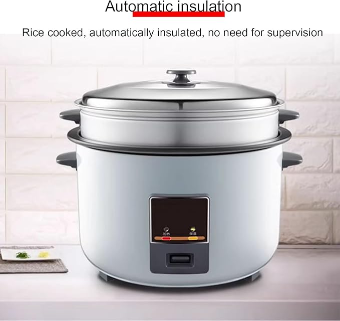 Commercial Rice CookerHigh-Capacity 10/12/19L with Non Stick Pot &amp One Touch Operationfor Hotel Restaurant Canteen Construction Site Rice Cooker10L-1600W10L-1600W