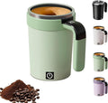 2026 New Electric Coffee Mug with a Built-In Lcd Thermometer Perfect for Brewing Coffee Milk Cocoa Etc Made of 304 Stainless Steel Upgraded Digital Touchscreen Mode (Green)