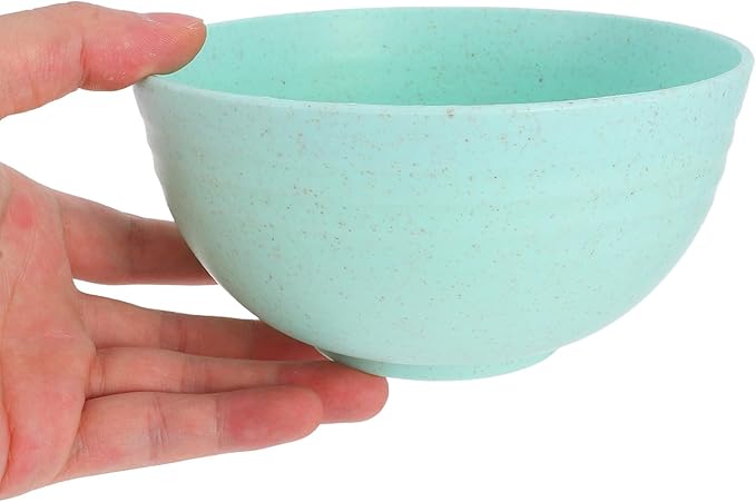 12pcs Dinnerware Set with Plates Bowls and Cups Made from Wheat Straw Microwave Safe Unbreakable Lightweight Tableware