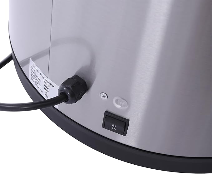 Rice Warmer 20Qt Commercial Rice Warmer 110W Stainless Steel Insulated Rice Bucket w/Non-Stick Inner Liner Pot Dual Temperature Control Serving Nearly 30-45 People Uesd For Restaurant Party