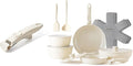 Redchef 17pcs Ceramic Pots and Pans Set Non Stick Nonstick Kitchen Cookware Set with Detachable Handle Non Toxic PFAS PFOA &amp PTFE Free RV Ceramic Cookware Set for Camping Dishwasher/Oven Saf