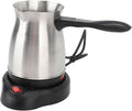 Electric Turkish Coffee Maker Stainless Steel 600ml Electric Coffee Machine Brews 5-6 Cups Dual Protection System