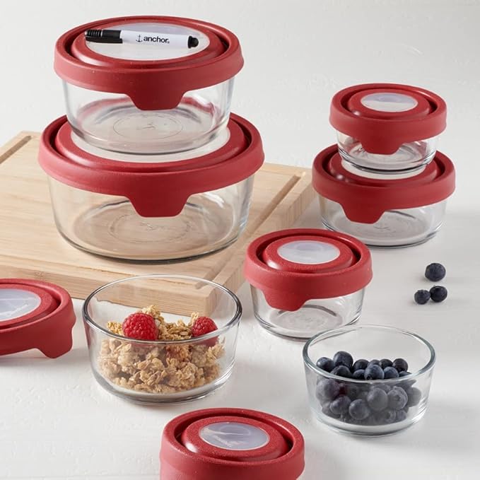 Kitchen Organizer Clear Glass Food Storage 15 Piece Set Food Storage Containers Kitchen Organizer