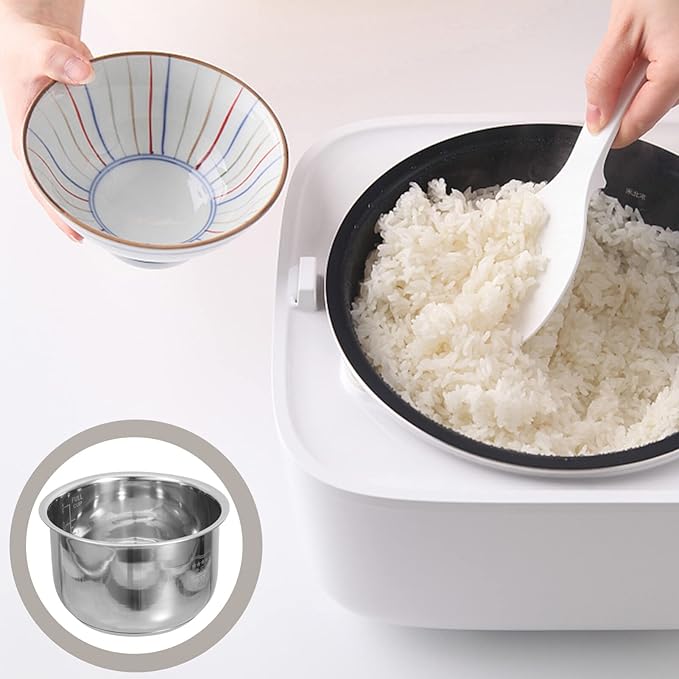 Stainless Steel Rice Cooker Liner Liner Cooking Pot Rice Cooker Parts Inner Pot Accessories (2L)