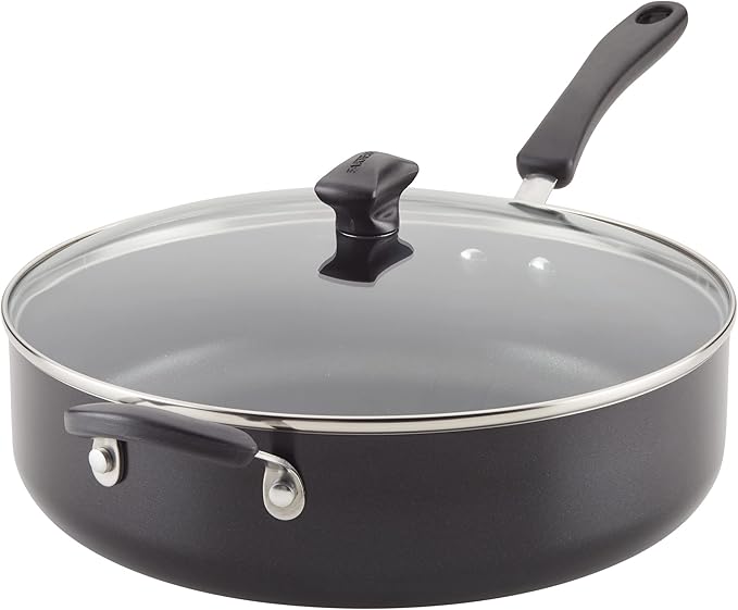 Farberware Cookstart DiamondMax Nonstick Jumbo Cooker with Lid and Helper Handle Dishwasher Safe 6 Quart Black
