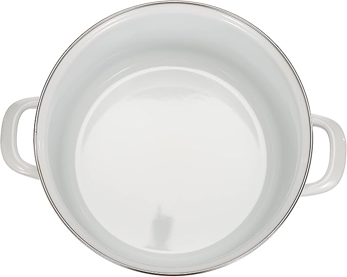 GSW Hydrangea 5-Piece Saucepan Set Steel Enamel Plastic White