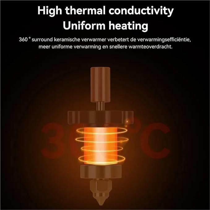 Hot end for K1 HOTEND for Creality K1/K1 Max Hotend Kit Ceramic Heating Block Kit 300°C Extruder Hotend Kit for Creality K1 Upgrade(2 (pcs))