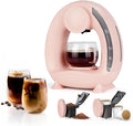 BENFUCHEN Pod and Grounds Single-Serve Coffee Maker 2 in 1 One Cup Coffee Machine Compatible with K-Cup Pod &amp Coffee Grounds/Tea Compact Design 4-8oz Pink