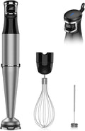 Immersion Blender Handheld 1100W 3 in 1 Corded Stick Hand Blenders for Kitchen with Trigger Speed Control with Whisk Milk Frother Attachemnts Perfect Emulsifier for Soup Smoothie Puree