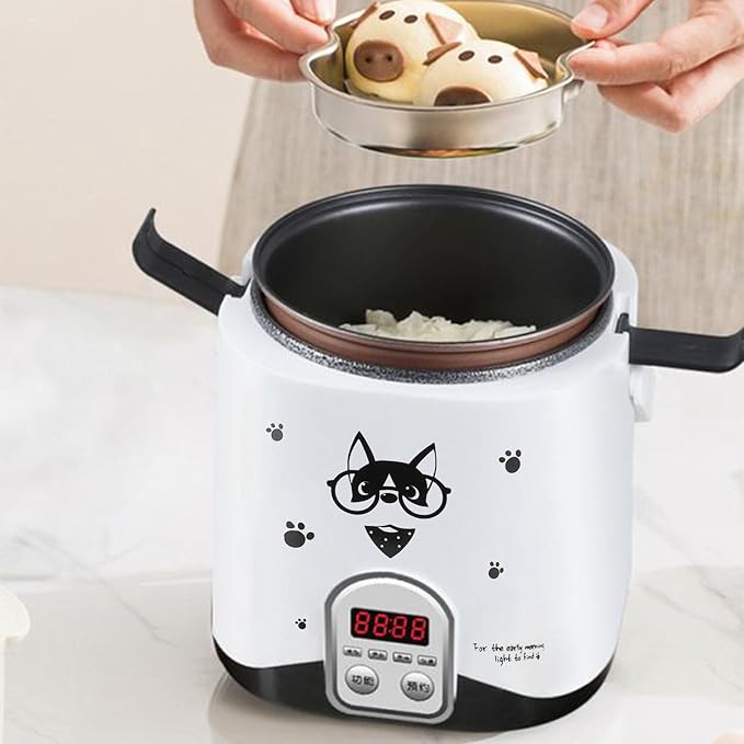 24V Mini Rice Cooker 1.2L Small Portable Travel Rice Cooker For Car and Truck Small Rice Cooker 80W Travel Rice Cooker 24V for Car Truck with Non Stick Inner Pot