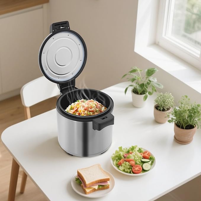 23L/6 Gallon Electric Non-stick Rice Warmer Food Warmer w/Rice Spoon 110W