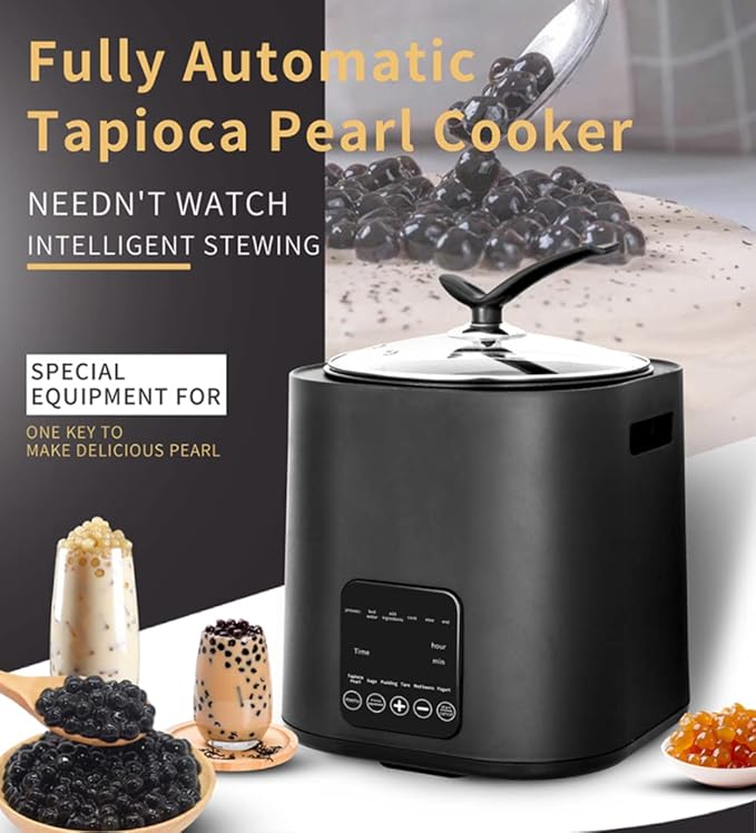 Tapioca Pearls Cooker Boba cook machine Non-Stick Pan 9L Mochi maker 1300W Pearl Cooking Pot Sago Cooker 110v/220v