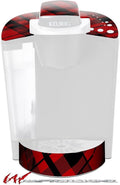 Decal Style Vinyl Skin compatible with Keurig K40 Elite Coffee Makers Red Plaid (COFFEE MAKER NOT INCLUDED)
