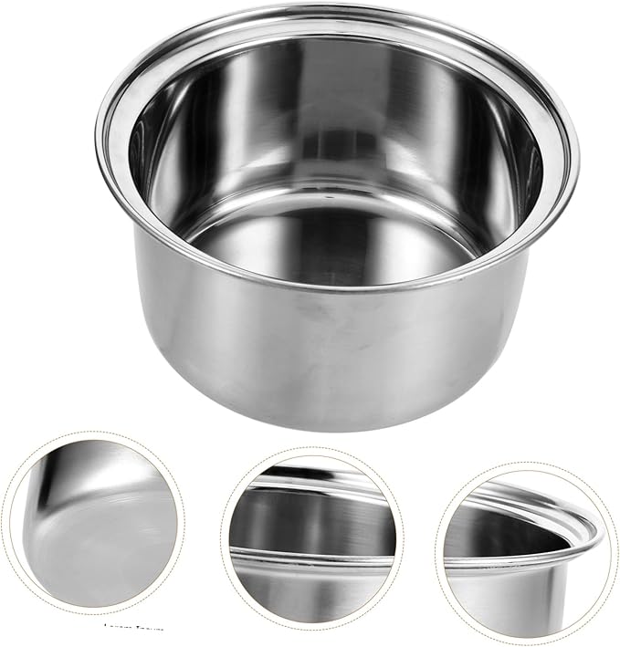 Stainless Steel Soup Hot Pot Inner Stock 6.6 Inch Pot Liner for Induction Cookers Compact Portable Cooking Liner for Soups Stews and Hot