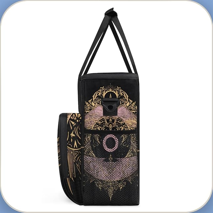 Rose Gold Eyes Coffee Maker Carrying Bag Magic Eyes Travel Storage Bag Compatible with K-Mini or K-Mini Plus Single Serve Coffee Brewer Carrying Case with Multiple Pockets &amp Shoulder Strap