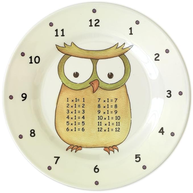 Times Table Dinnerware 4-Piece Early Years 9 inch Melamine Plate Set