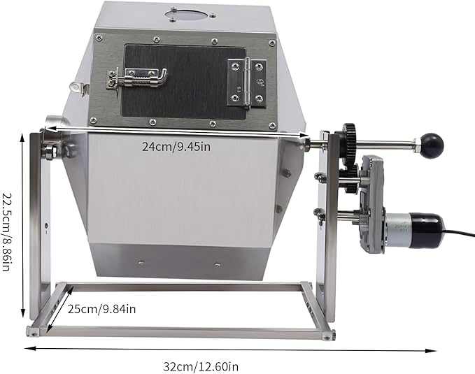 Coffee Bean Roaster Roasting Machine Nuts Home Coffee shop Wooden handle Glossy Outlook Clear Vision 110V (Model 3)