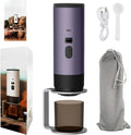 Portable Electric Espresso Coffee Maker Rechargeable Capsule Machine 90ML Tank 120ML Cup 5 Colors (Dark Night Purple High-end Edition with Stand Velvet Bag)