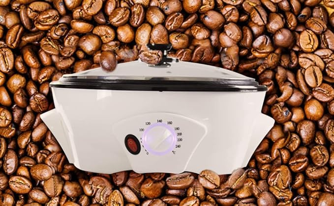 DYRABREST Electric Coffee Roasters MachineHousehold Coffee Beans Roaster Non-Stick for Home Use Cafe Shop110V800W