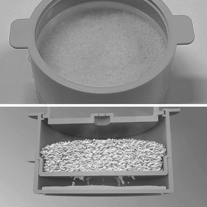 Microwave Low Carb Rice Cooker Container Diet Low Carb Rice Silicone Rice Cooker Gray