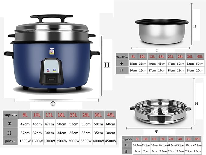 Large Rice Cooker (8L-45L) Canteen Commercial Hotel Home Old-fashioned Large Capacity Rice Cooker 8-60 PeopleUS/EU Used(28L)