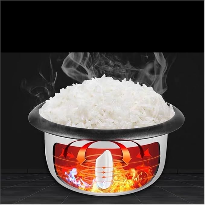 Electric Rice Cooker Inner Pot Old-fashioned Black Crystal Non Stick Pot Compatible For Midea Household Electric Rice Cooker Inner Pot 1.5L Electric Rice Cooker Universal Accessory Container Replaceme