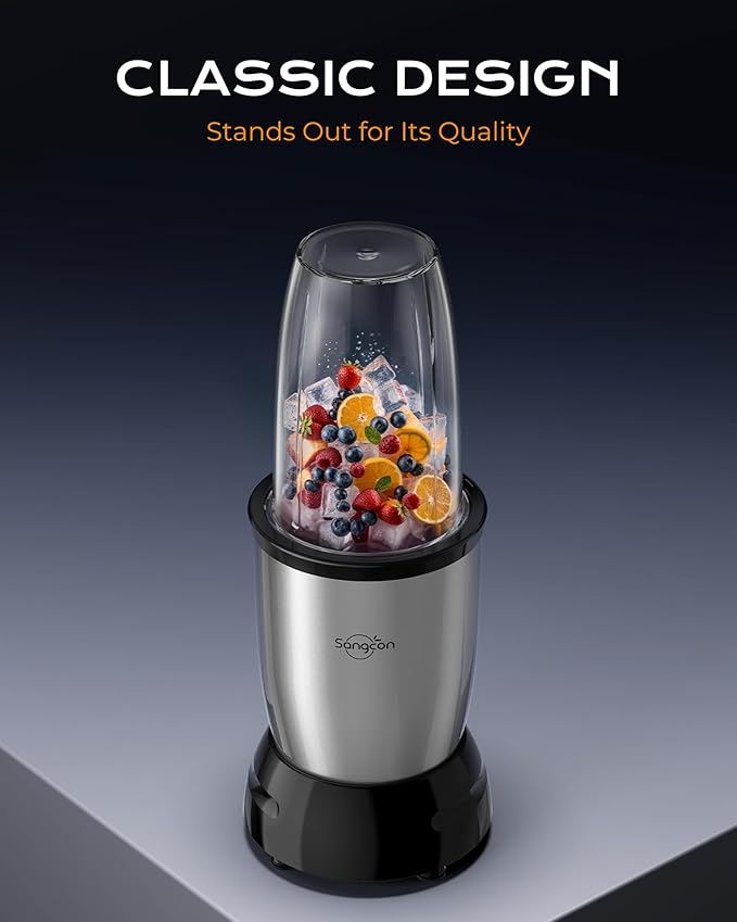 Sangcon 1000w Smoothie Blender for Kitchen Blender for Smoothies with 24oz/19oz/10oz Bpa-Free Cups – Upgraded Portable Personal Blenders for Shakes Frozen fruit Baby Food Spice Grinding &amp Mor