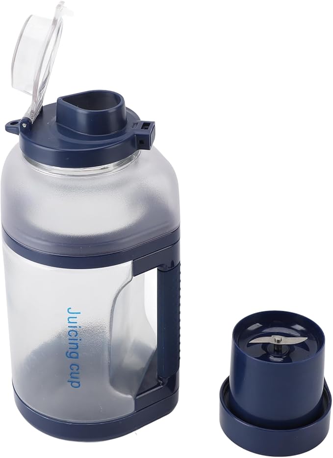 Portable Blender 1500ml USB Rechargeable Portable Smoothie Blender Small Personal Blender Smoothie Blender with Travel Lid and Straw(Blue)
