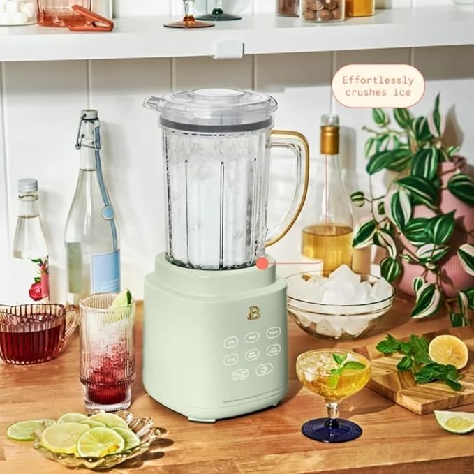 Power Exact Countertop Blender System 700W Motor 50oz Tritan Jar 20oz To-Go Cup 4 Presets 3 Speeds PrecisionSense Technology (Green)