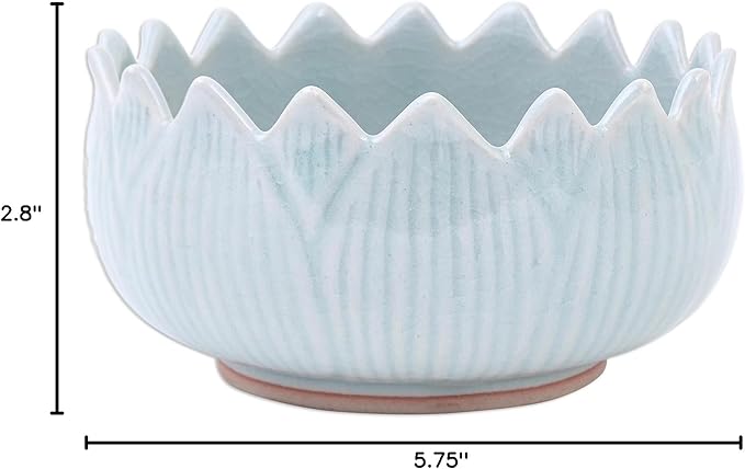 NOVICA Green Ceramic Leaf And Tree Bowls Dinnerware Set From Thailand 'Peace Lotus'