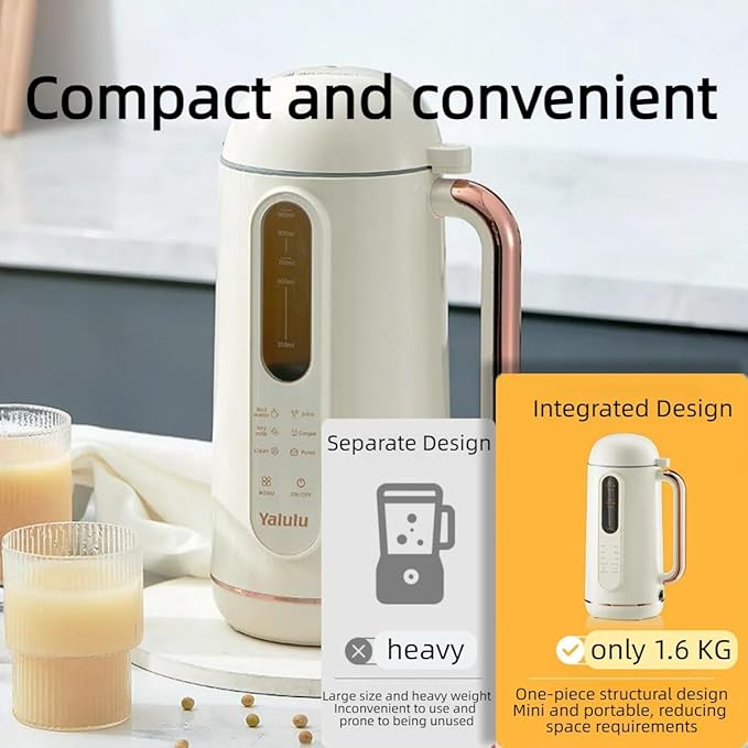 Automatic Nut Milk Maker Machine &amp Almond Milk MakerSelf-Cleaning Multifunctional SoyOatCoconut MilkOat MilkJuice &amp Porridge MakerDelay Start&amp12H Keep Warm/Boil Water/Low-Noise