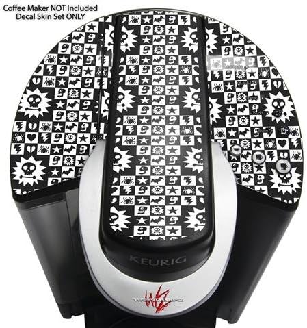 Decal Style Vinyl Skin compatible with Keurig K40 Elite Coffee Makers Gothic Punk Pattern (COFFEE MAKER NOT INCLUDED)