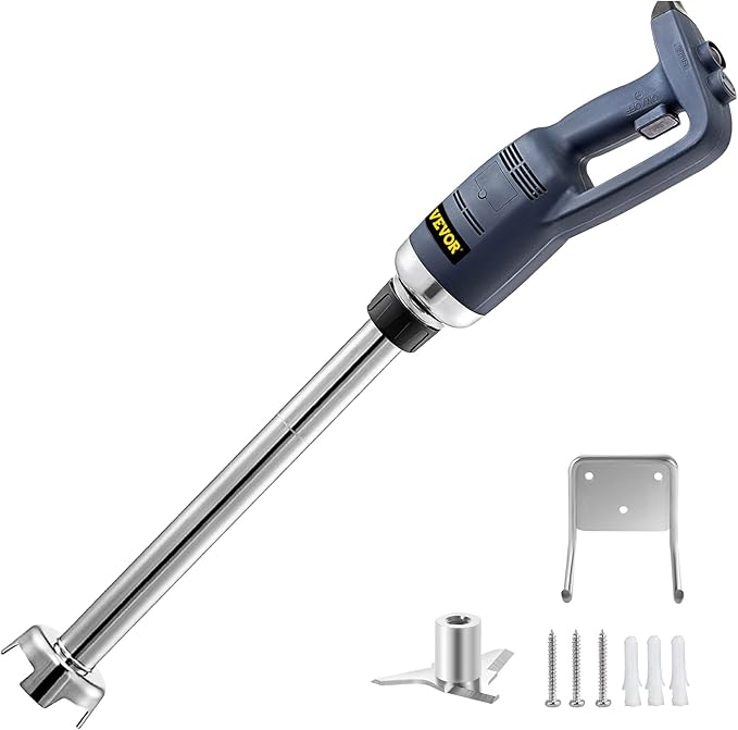VBENLEM Commercial Immersion Blender 500W Power Hand Held Mixer with 19.7-Inch 304 Stainless Steel Removable Shaft Electric Stick Blender Variable Speed 4000-16000RPM