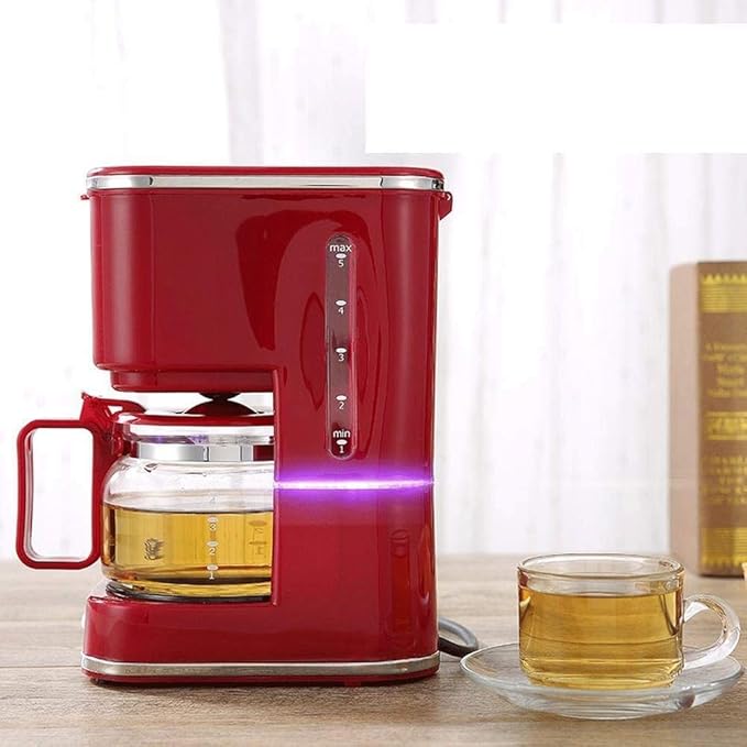 Coffee Maker Machines Office Home Fully Automatic Grinding Bean-to-Cup Coffee Machine Espresso Machine (Red) The New