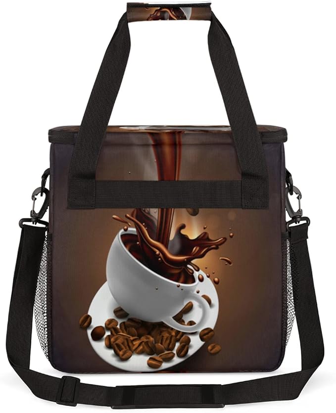cfpolar Coffee Maker Storage Bag Waterproof Travel Carrying Storage Tote Bag Organizer Case Compatible with K-Mini or K-Mini Plus And Suitable for Other Accessories With Pockets for K-Cup Pods