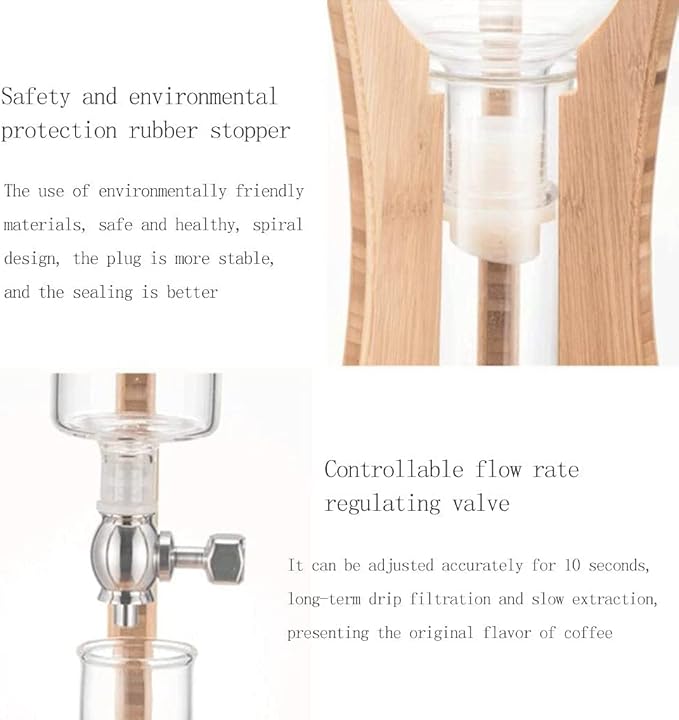Beverage Equipment Creative Cold Brew Coffee Maker 500ml/16.9oz Siphon Coffee Maker with Reusable Drip Filter Adjustable Water Flow Coffee Maker Siphon Coffee Maker