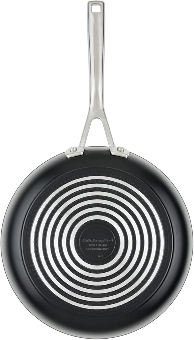 KitchenAid Hard Anodized Induction Nonstick Frying Pan Set/Skillets 8.25 Inch and 10 Inch - Matte Black