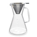 London Sip Glass Pour Over Coffee Carafe Coffee Maker with Reusable Stainless Steel Filter Ergonomic Handle and Easy-Pour Spout 8-Cup (1200 mL)