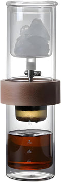 Slow Drip Cold Brew Coffee Maker 17oz Smooth Dripper Iced Coffee Concentrate Brewer with Adjustable Water Flow