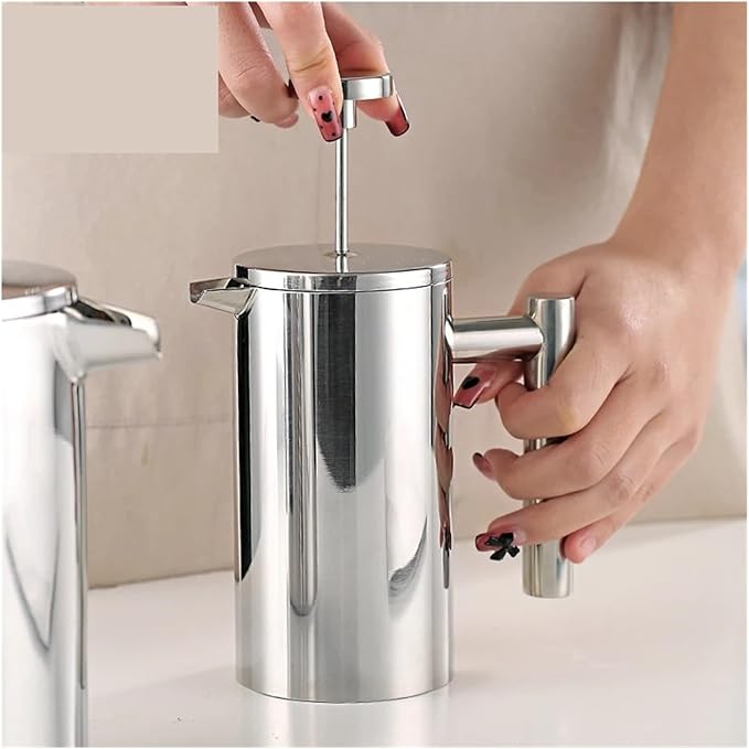 350ml/800ml/1000ml Coffee Maker Pot Press Stainless Steel Double Walled Pots(800ml)