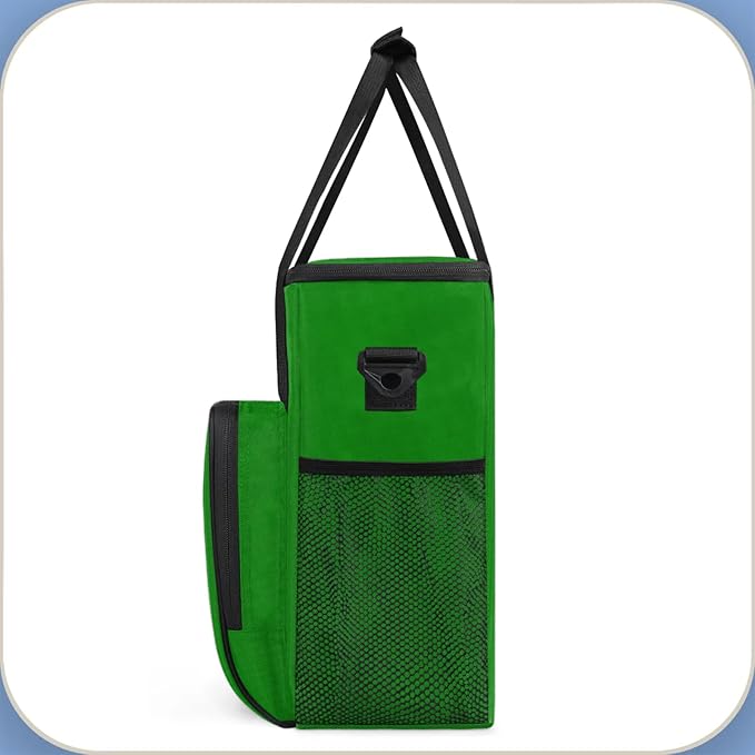 Green Coffee Maker Carrying Bag Waterproof Insulated Leakproof Cooler Bag Portable Storage Tote Bag Organizer With Shoulder Strap
