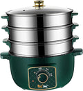 Rice Cooker - Rice Cooker With Steamer Basket Rice Cooker With Steamer (26/28cm) Household Dormitory Multifunctional All-in-one Frying Pan/wokNon-stick Soup Pot For 3-5 People (Size : 28cm)