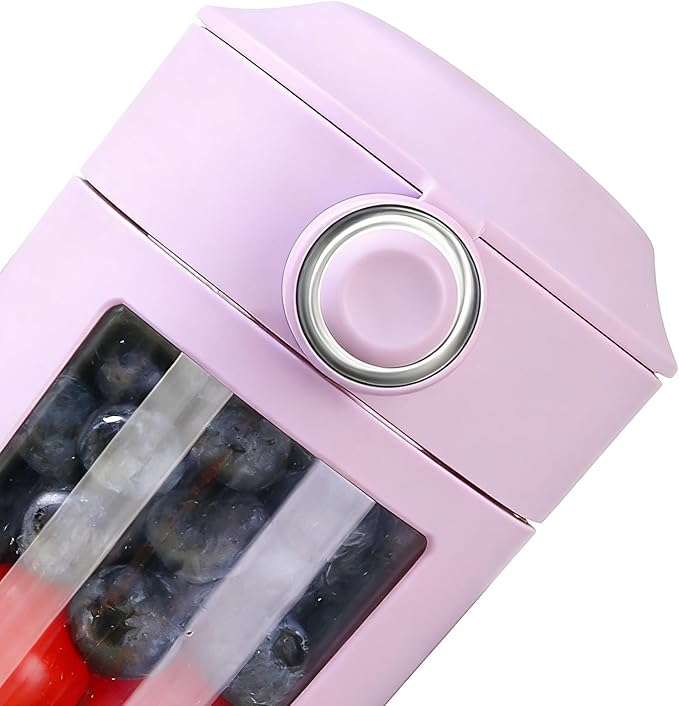 Portable Blender Personal Electric USB - 700ml Fruit Mixer Personal Juicer for Shakes with Stainless Blades Single-Touch Pulse System Leak-Proof Safety Lock High-Capacity Battery for Travel