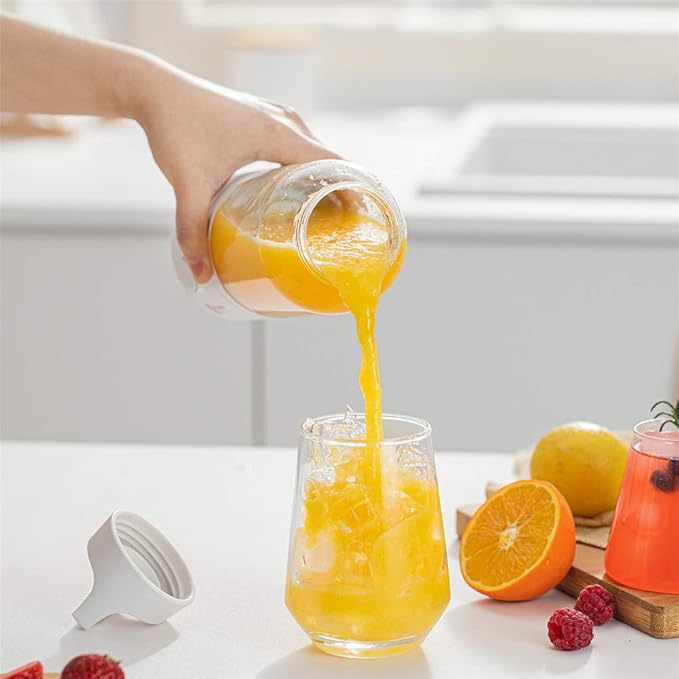 TEQIN Portable Blender Smoothie Blenders Vit-s011 500ml Portable Mini Juicer Vitamer Juicer 2000mAh Battery Strong Power USB Rechargeable Fruit Juice Cup Rice White