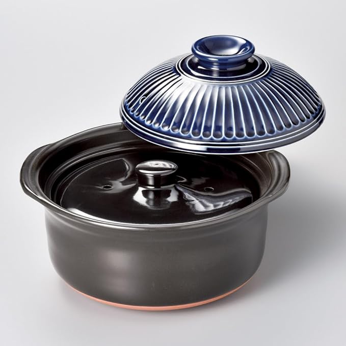 Yamasita Craft 434-6-816 Ruri Kikuka Rice Pot (5 Cooking)