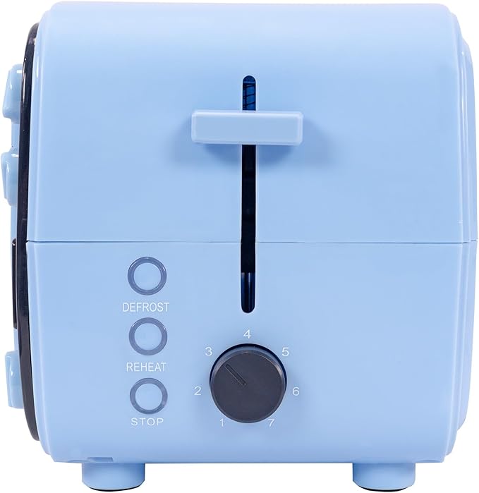 Uncanny Brands Bluey Retro TV Toaster with Light Up Frame Two Slice Model with Bluey Toast Design Themed Kitchen Appliance