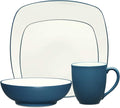 Noritake Colorwave Blue 4-Piece Square Place Setting Service for 1