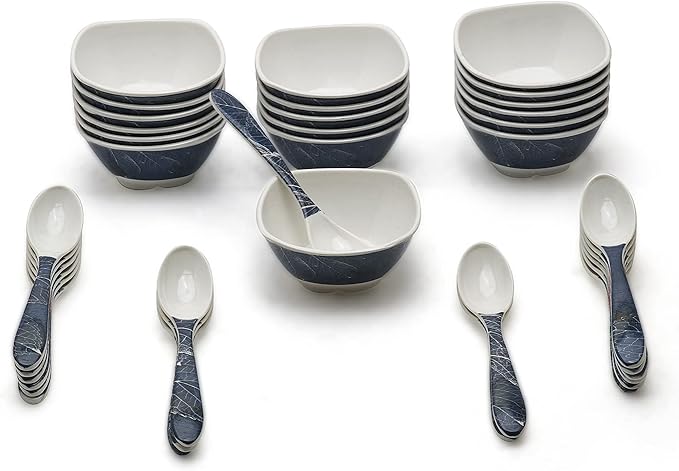 Melamine Dinner Set - Set Of 40 Blue